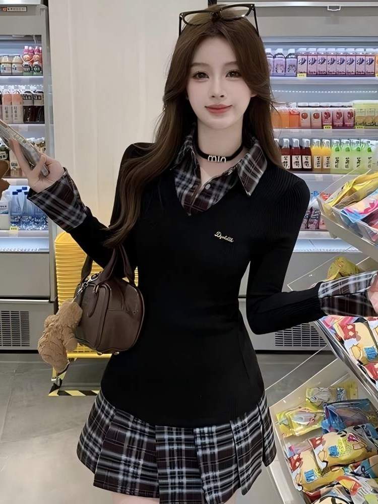 한국 스타일 슬림핏 폴로 칼라 A라인 셔츠 드레스 여성 - Korean Style A Line Shirt Dress 리뷰 및 가격